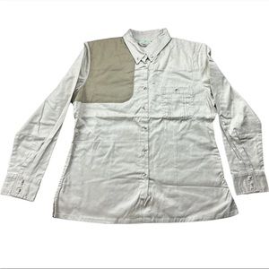 Beretta Women Tan Quilted Padded Collar Button Front Shirt Shooting Size Large